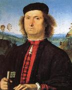 PERUGINO, Pietro Portrait of Francesco delle Opere oil painting